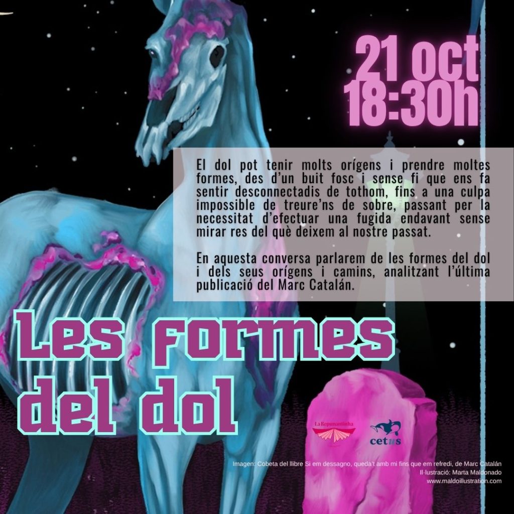 Pòster de la conversa: les formes del dol. 21 octubre, 18:30h
